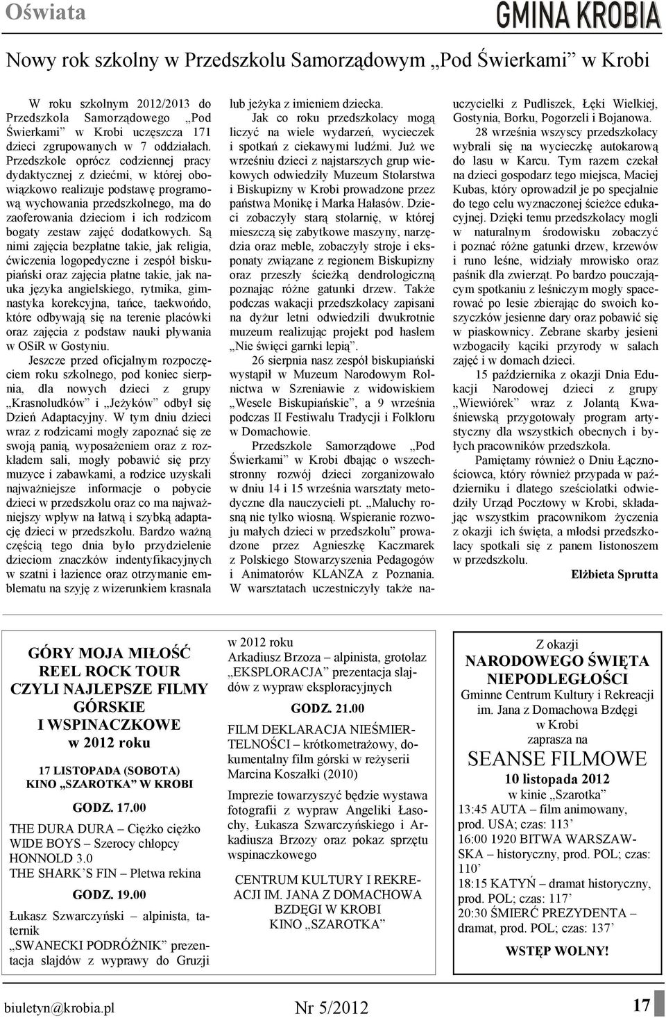 zajęć dodatkowych.