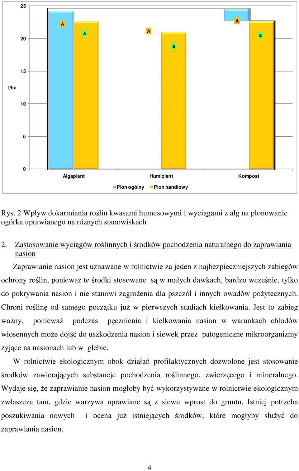 Zastosowanie wyciągów roślinnych i środków pochodzenia naturalnego do zaprawiania nasion Zaprawianie nasion jest uznawane w rolnictwie za jeden z najbezpieczniejszych zabiegów ochrony roślin,