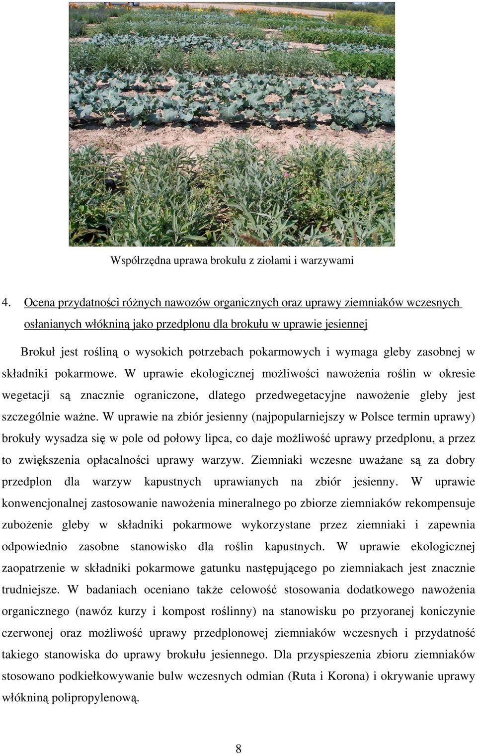 pokarmowych i wymaga gleby zasobnej w składniki pokarmowe.