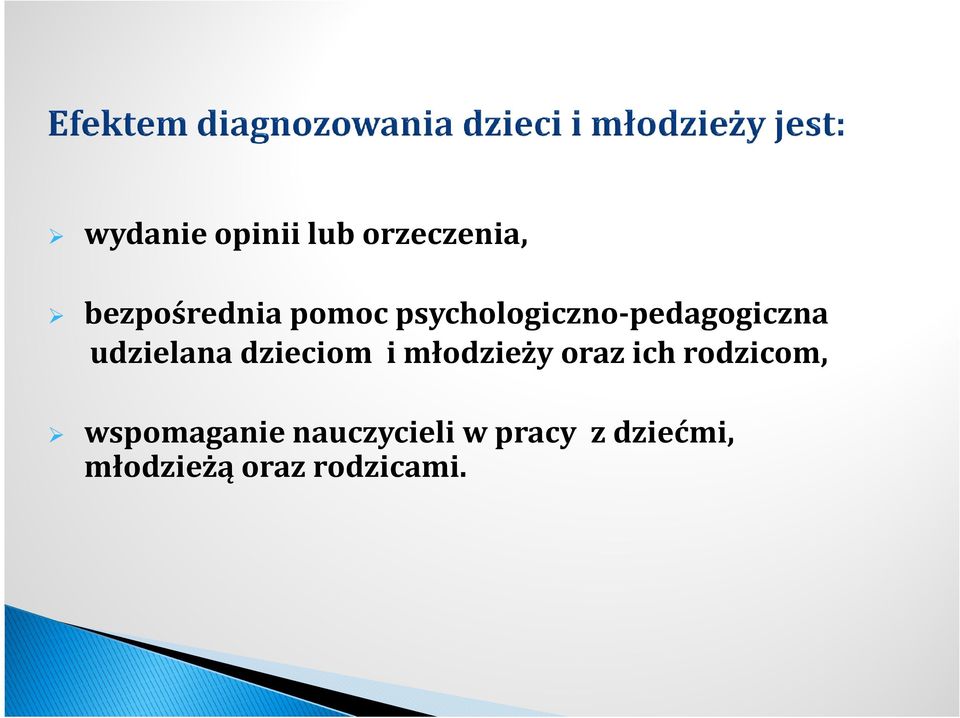 dzieciom i młodzieży oraz ich rodzicom,