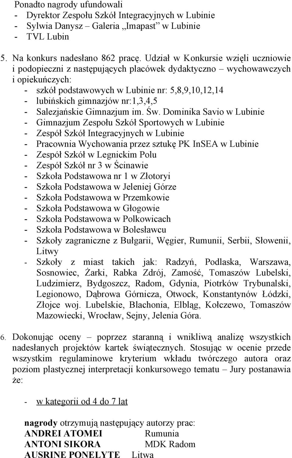 nr:1,3,4,5 - Salezjańskie Gimnazjum im. Św.