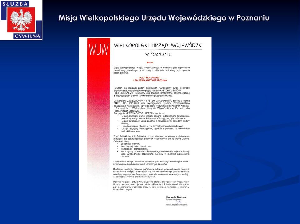 Wielkopolski Urząd Wojewódzki W Poznaniu Urzędem Otwartym Na