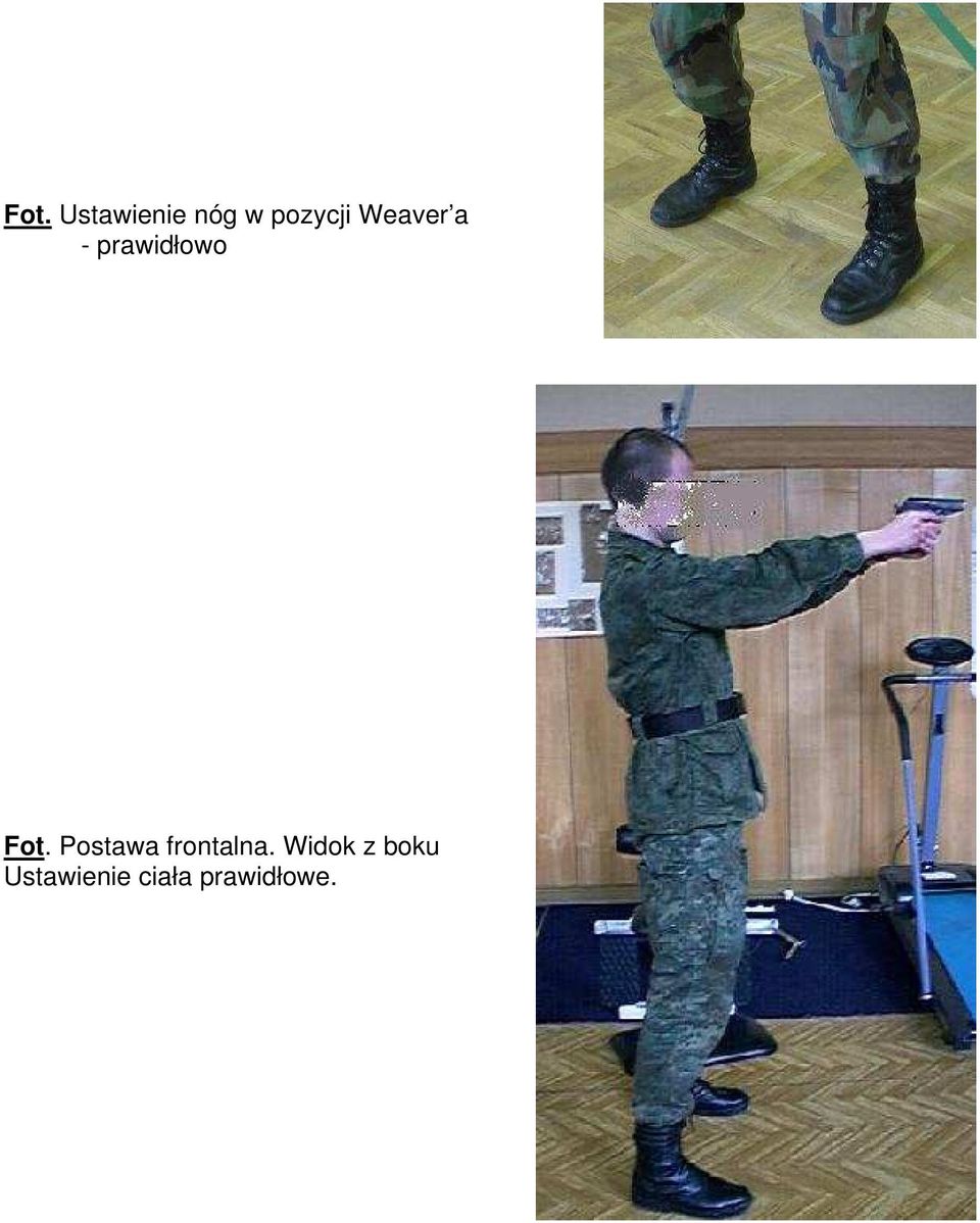 Postawa frontalna.