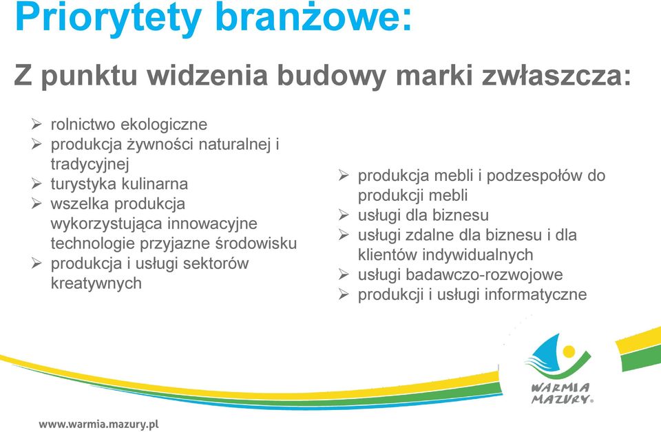 środowisku produkcja i usługi sektorów kreatywnych produkcja mebli i podzespołów do produkcji mebli usługi dla