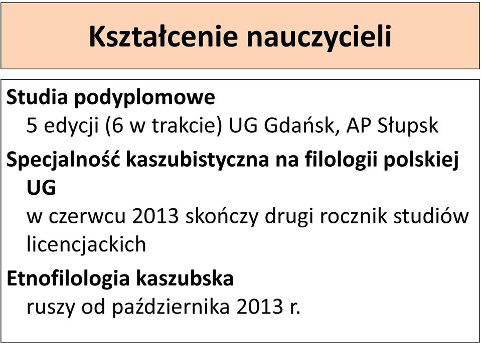 filologii polskiej UG w czerwcu 2013 skończy drugi rocznik