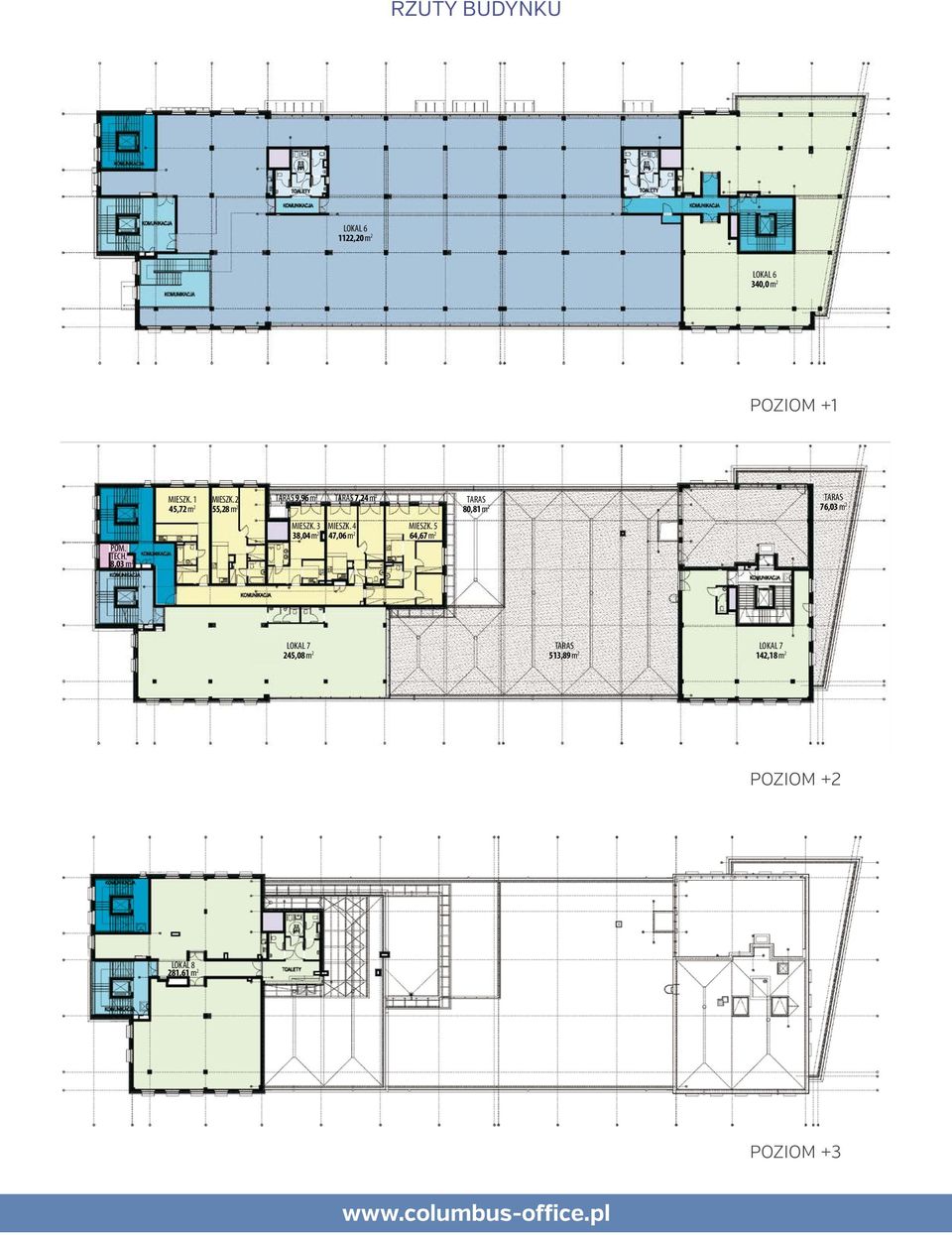 TECH. 8,03 m 2 MIESZK. 3 38,04 m 2 MIESZK. 4 47,06 m 2 MIESZK.