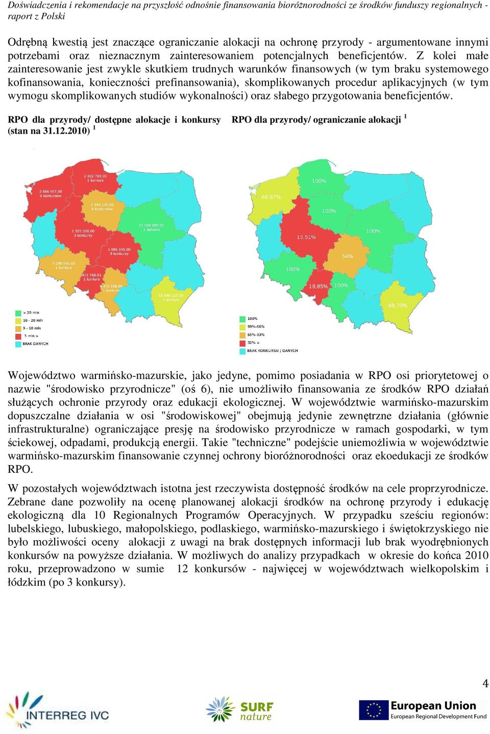 Z kole małe zanteresowane jest zwykle skutkem trudnych warunków fnansowych (w tym braku systemowego kofnansowana, konecznośc prefnansowana), skomplkowanych procedur aplkacyjnych (w tym wymogu