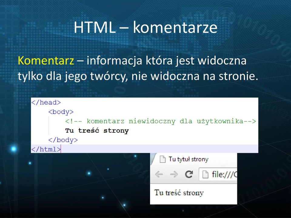 widoczna tylko dla jego