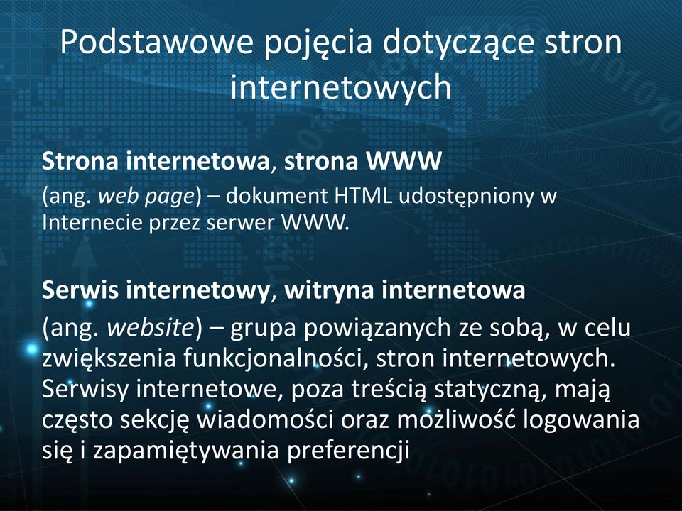 Serwis internetowy, witryna internetowa (ang.