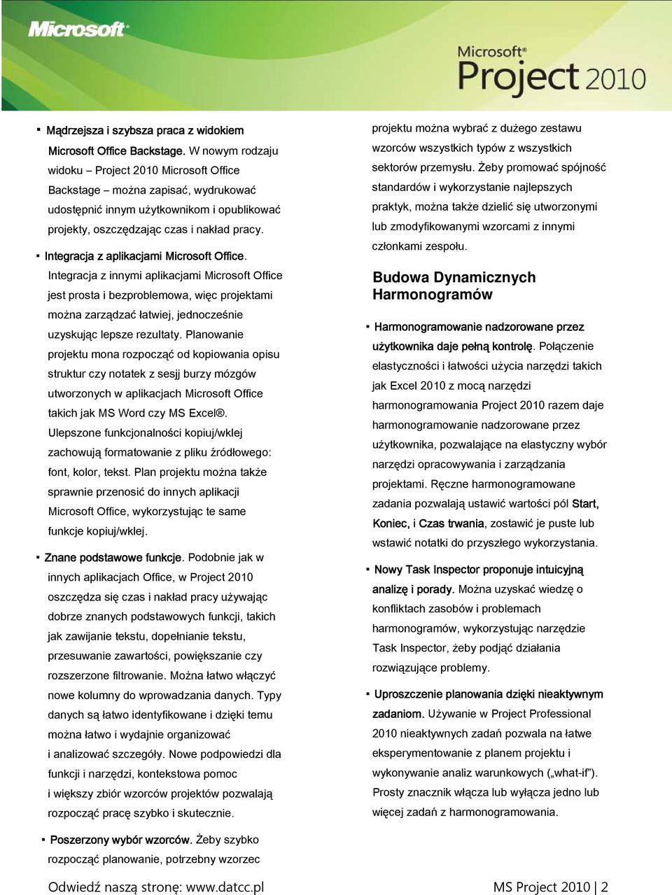 Integracja z aplikacjami Microsoft Office.