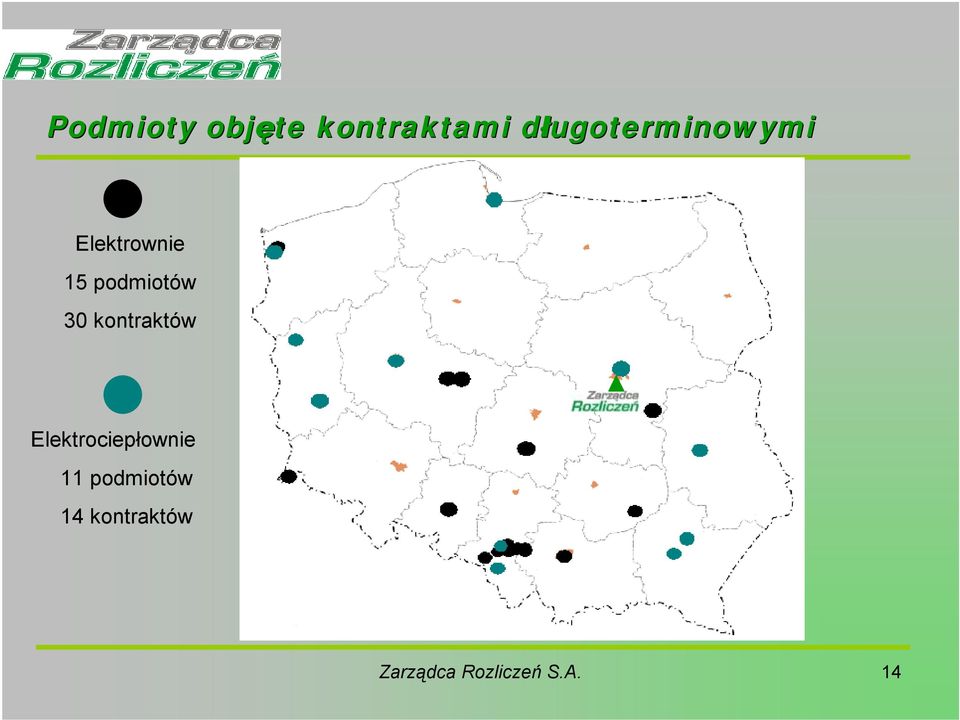podmiotów 30 kontraktów