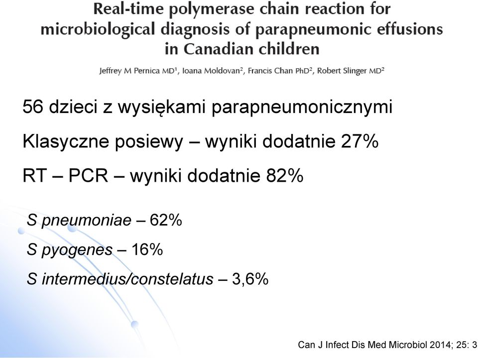 82% S pneumoniae 62% S pyogenes 16% S