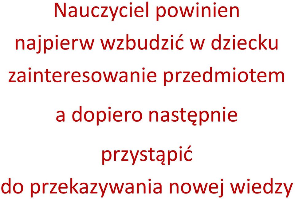 zainteresowanie przedmiotem a