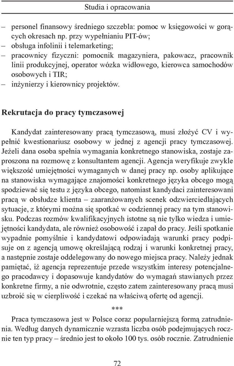 i TIR; inżynierzy i kierownicy projektów.