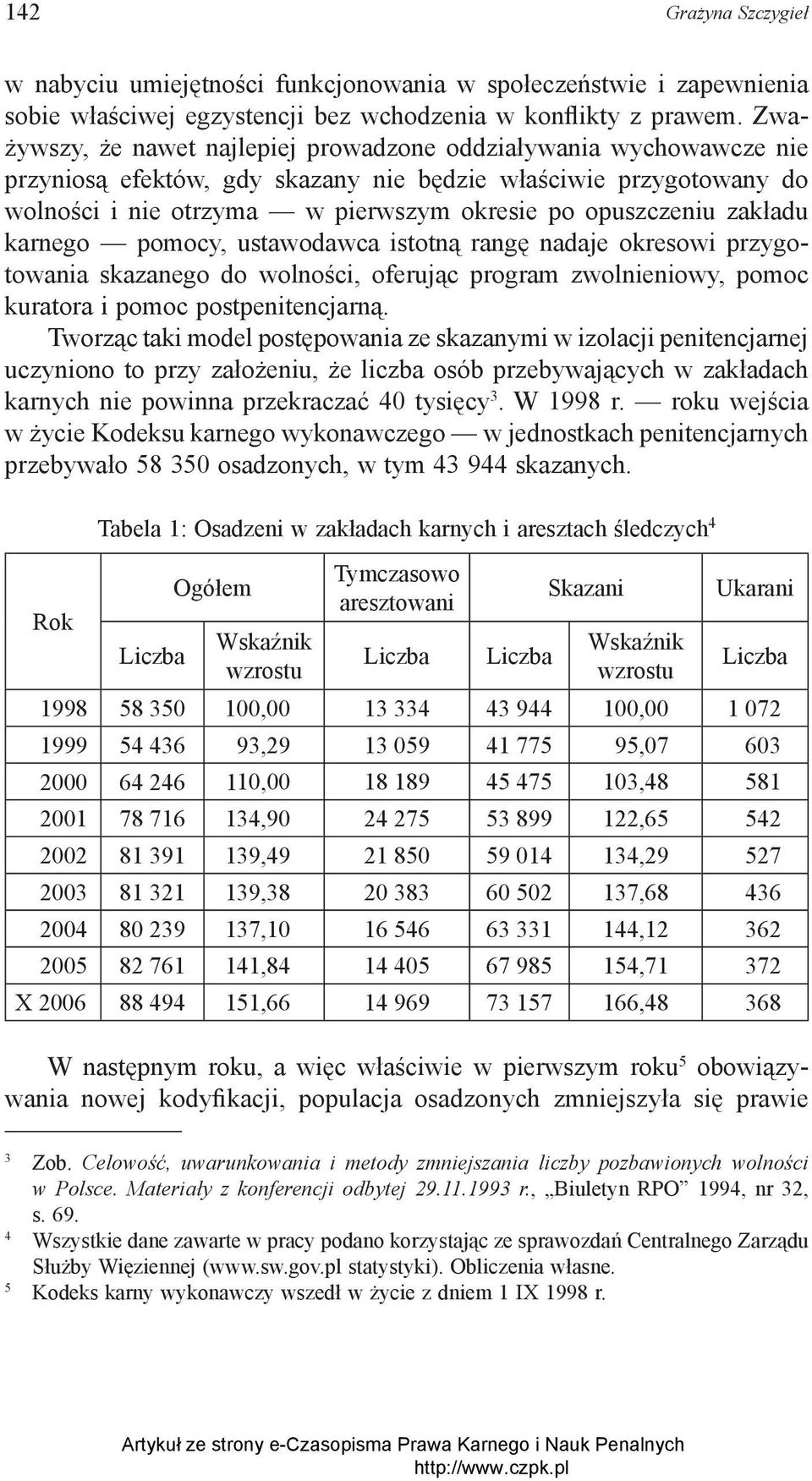 zakładu karnego pomocy, ustawodawca istotną rangę nadaje okresowi przygotowania skazanego do wolności, oferując program zwolnieniowy, pomoc kuratora i pomoc postpenitencjarną.