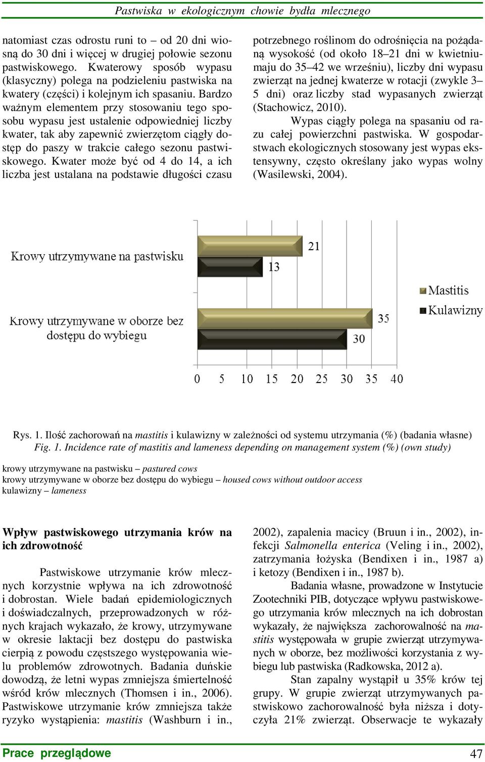 Bardzo ważnym elementem przy stosowaniu tego sposobu wypasu jest ustalenie odpowiedniej liczby kwater, tak aby zapewnić zwierzętom ciągły dostęp do paszy w trakcie całego sezonu pastwiskowego.