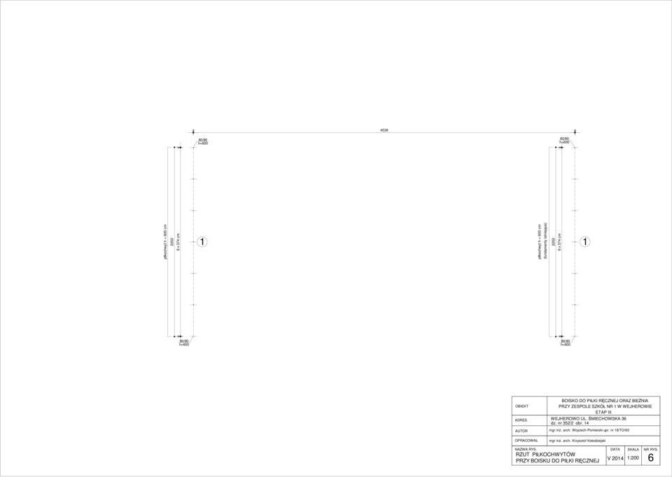 6 x 74 cm 4 80/80 h=600 80/80 h=600 ETAP III dz. nr 52/2 obr.