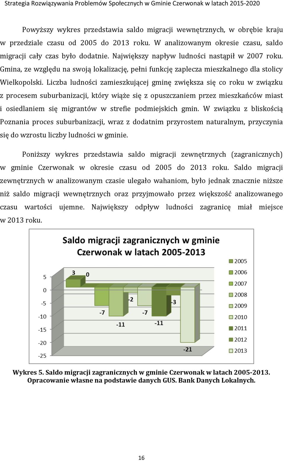 Liczba ludności zamieszkującej gminę zwiększa się co roku w związku z procesem suburbanizacji, który wiąże się z opuszczaniem przez mieszkańców miast i osiedlaniem się migrantów w strefie