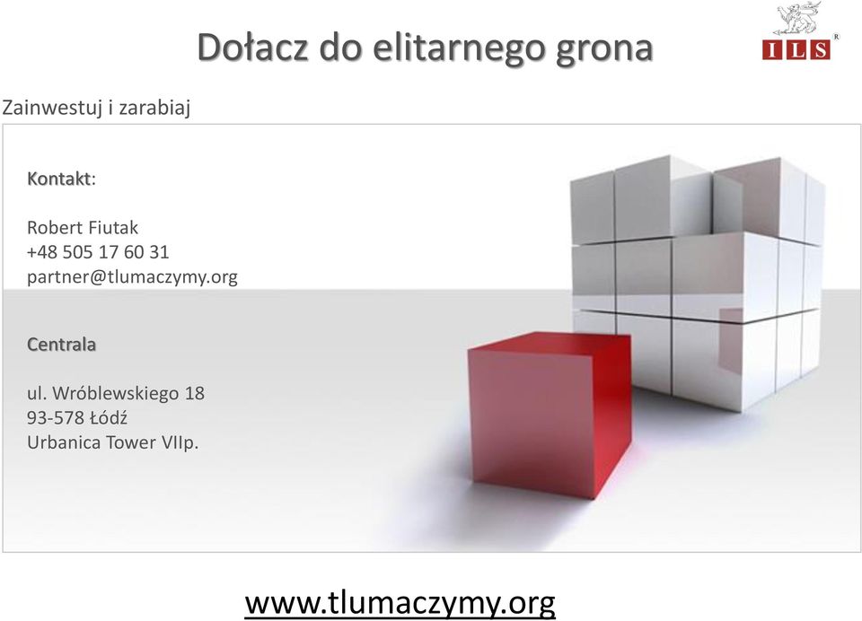 60 31 partner@tlumaczymy.org Centrala ul.