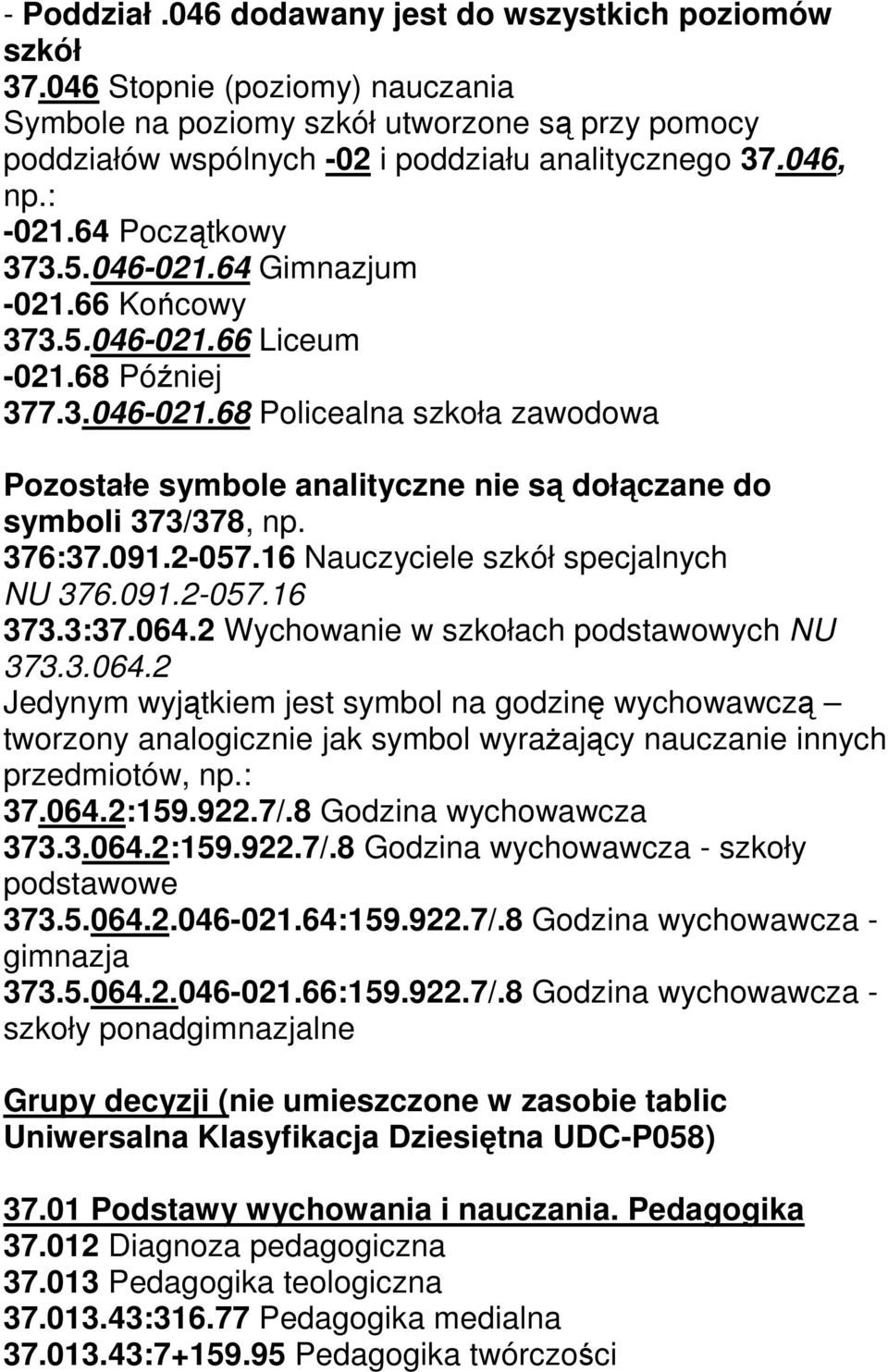 376:37.091.2-057.16 Nauczyciele szkół specjalnych NU 376.091.2-057.16 373.3:37.064.