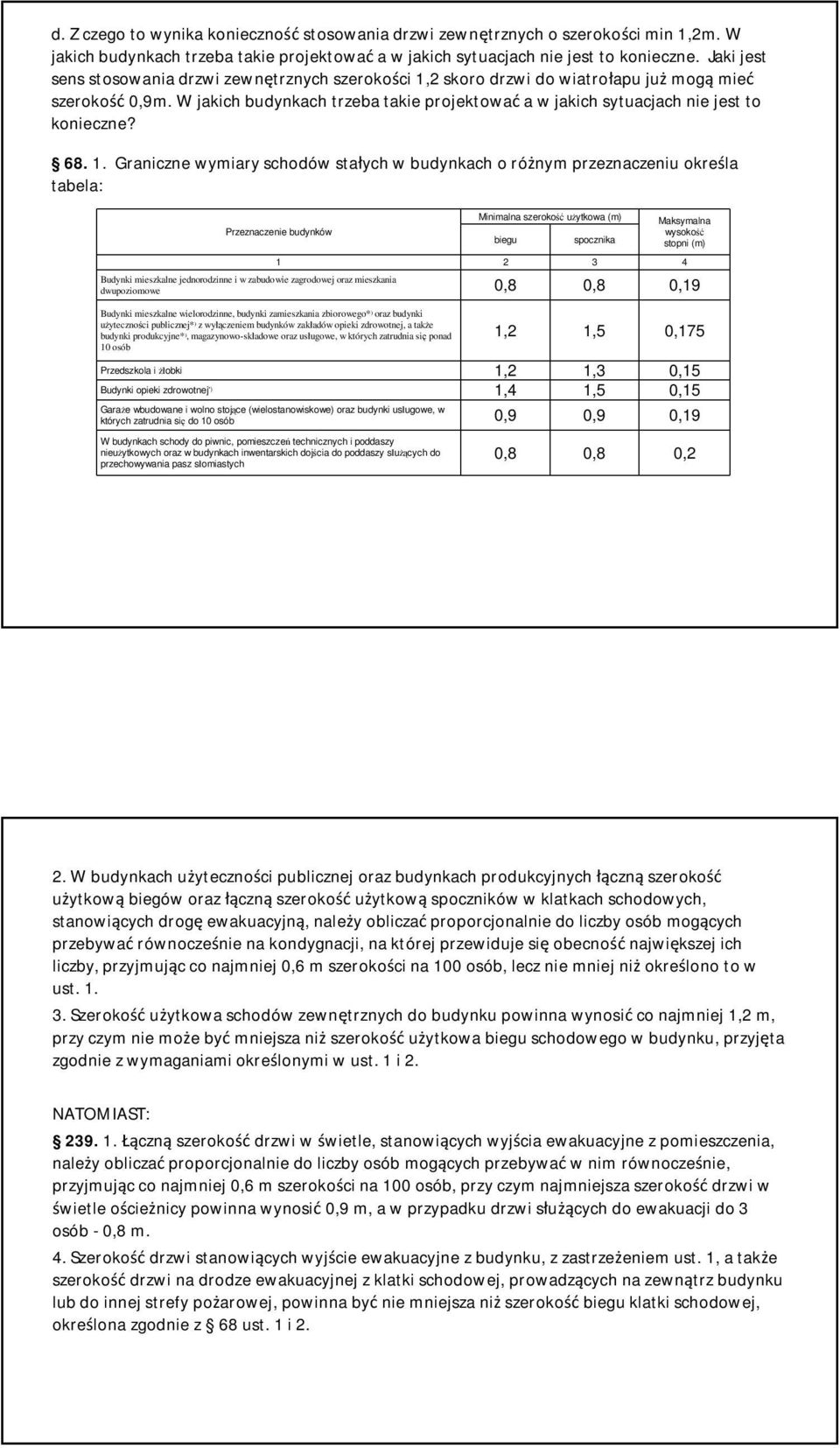 W jakich budynkach trzeba takie projektować a w jakich sytuacjach nie jest to konieczne? 68. 1.