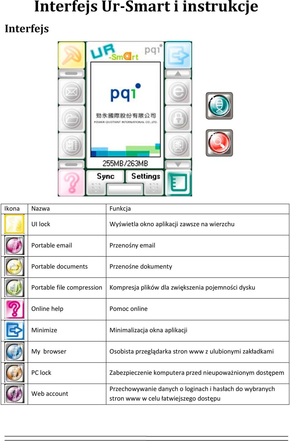online Minimize Minimalizacja okna aplikacji My browser Osobista przeglądarka stron www z ulubionymi zakładkami PC lock Web account