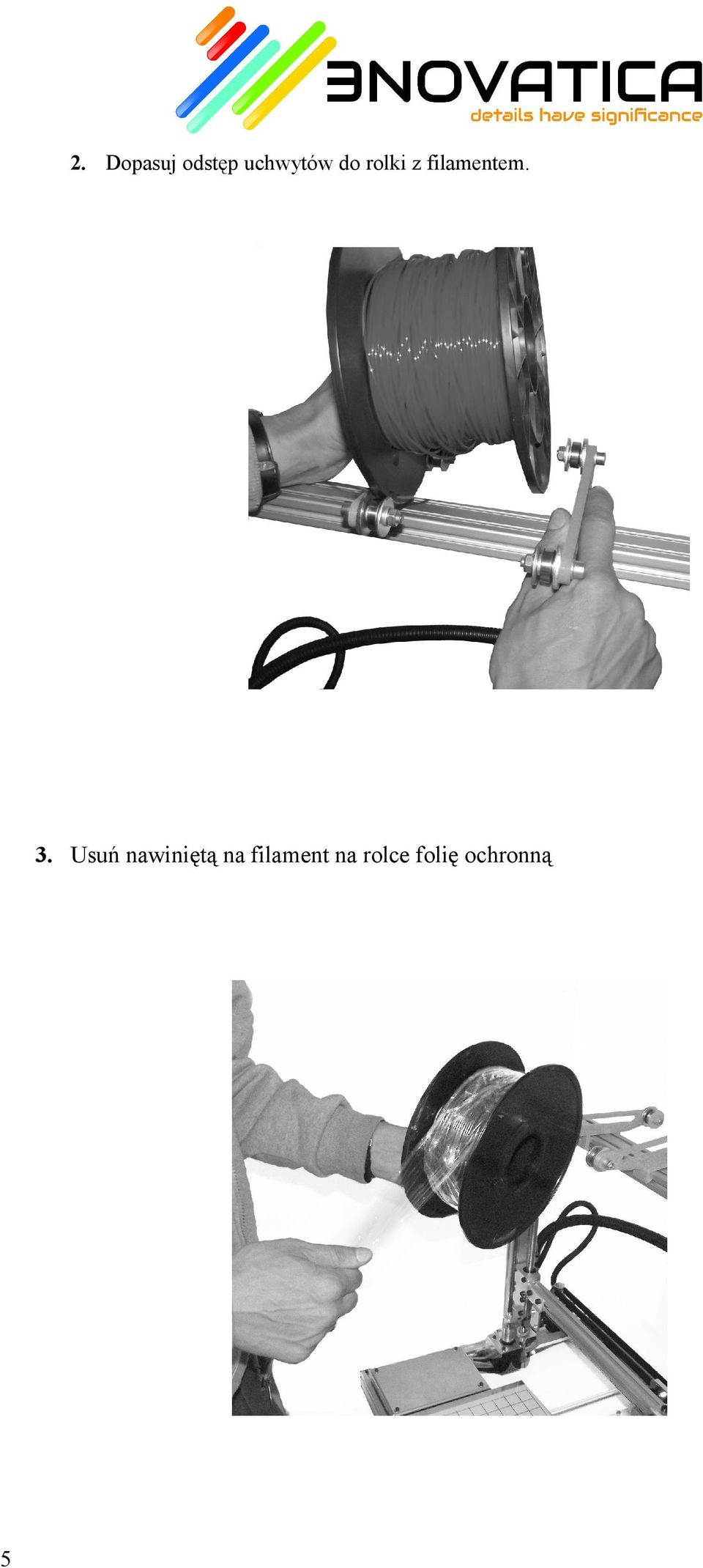 Usuń nawiniętą na filament
