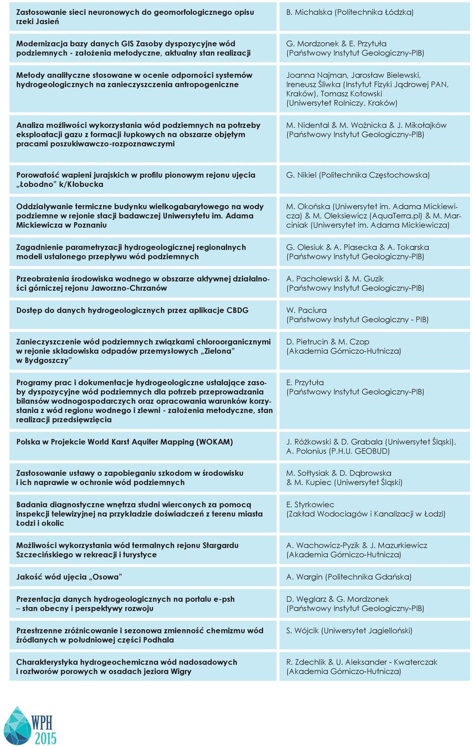 systemów hydrogeologicznych na zanieczyszczenia antropogeniczne Analiza możliwości wykorzystania wód podziemnych na potrzeby eksploatacji gazu z formacji łupkowych na obszarze objętym pracami
