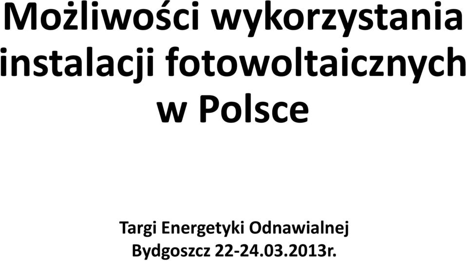 w Polsce Targi Energetyki