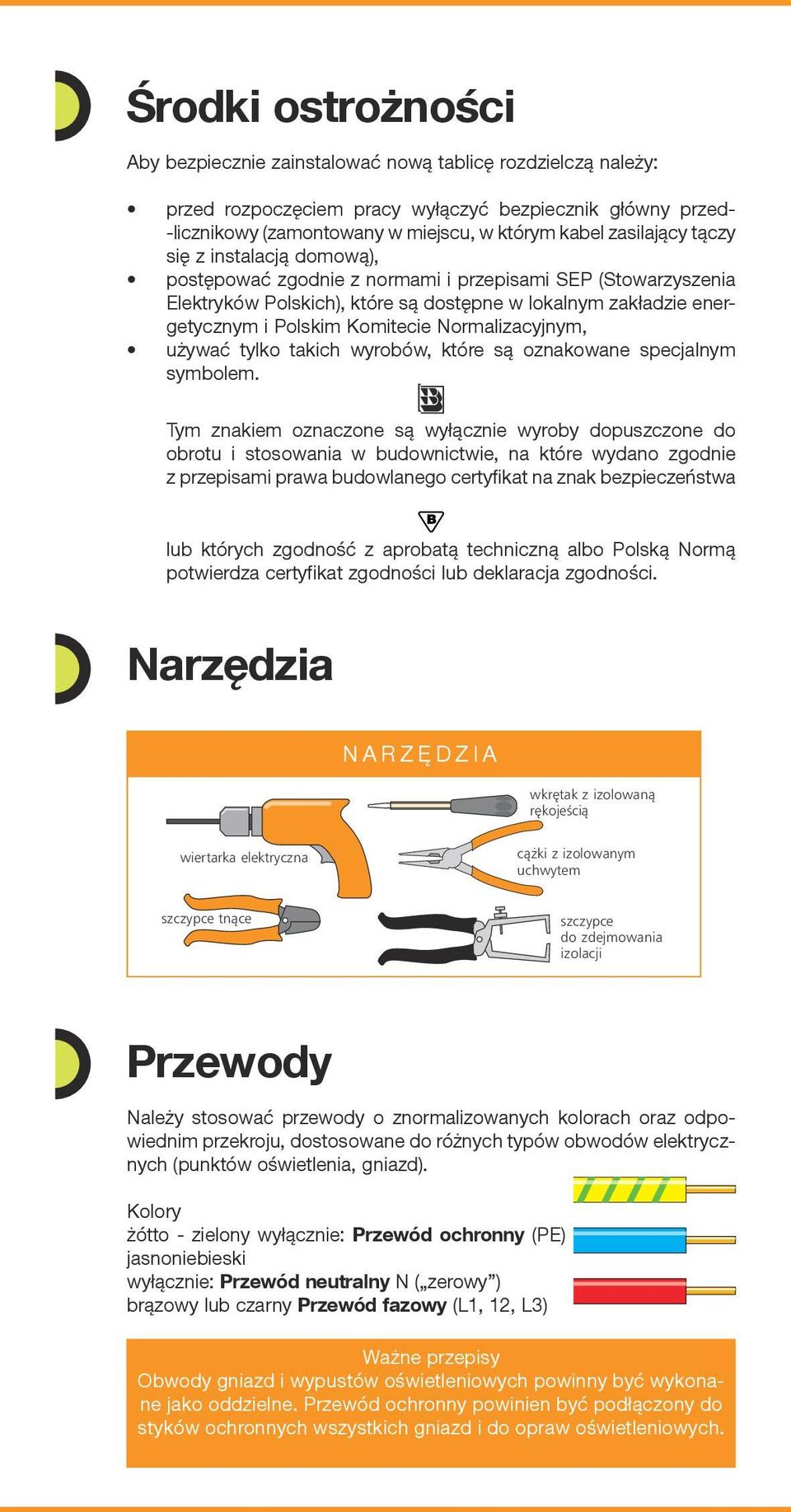 Normalizacyjnym, używać tylko takich wyrobów, które są oznakowane specjalnym symbolem.