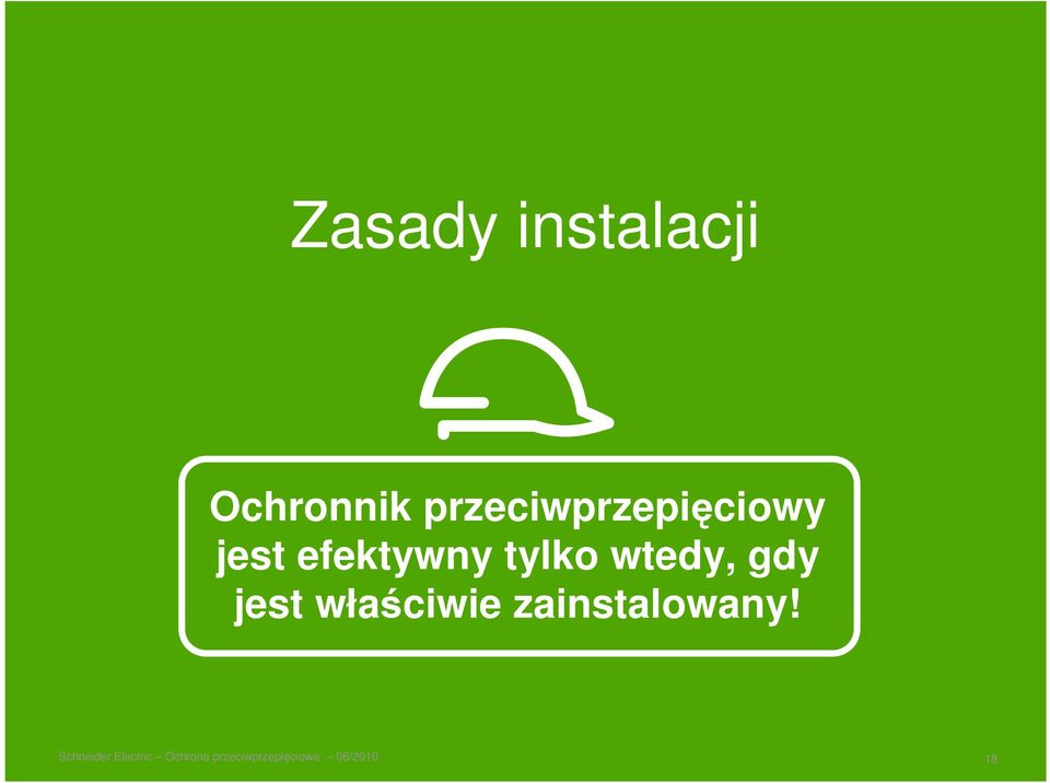 wtedy, gdy jest właściwie zainstalowany!