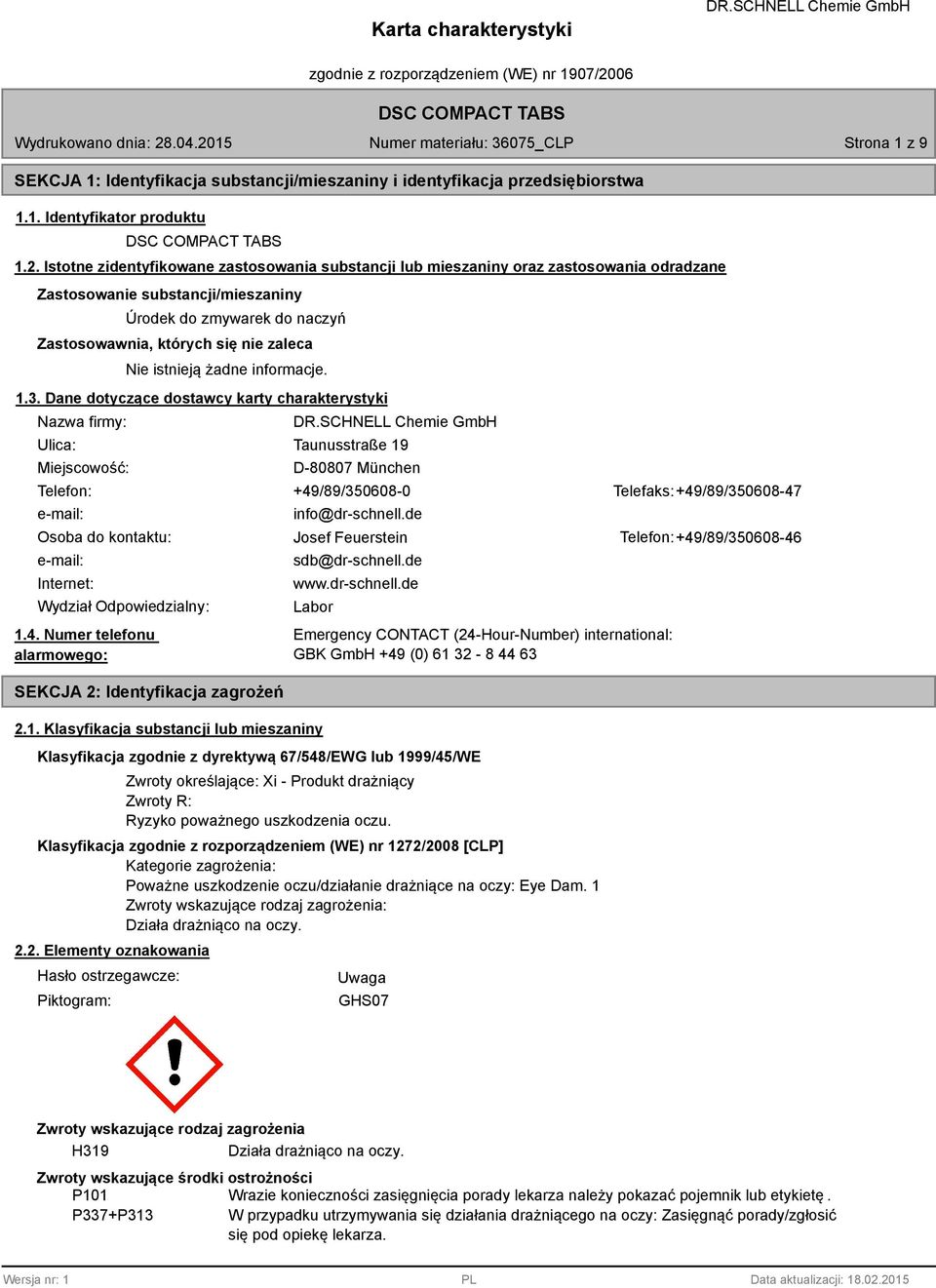 istnieją żadne informacje. 1.3.