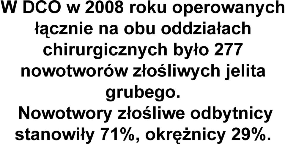 nowotworów złośliwych jelita grubego.