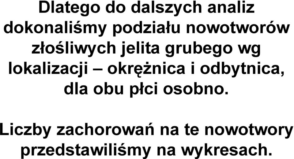 okręŝnica i odbytnica, dla obu płci osobno.