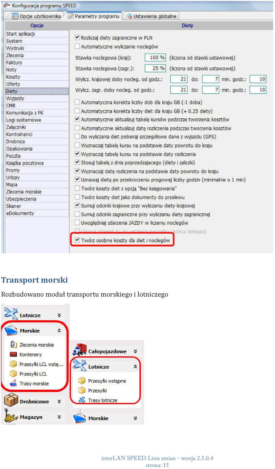 transportu