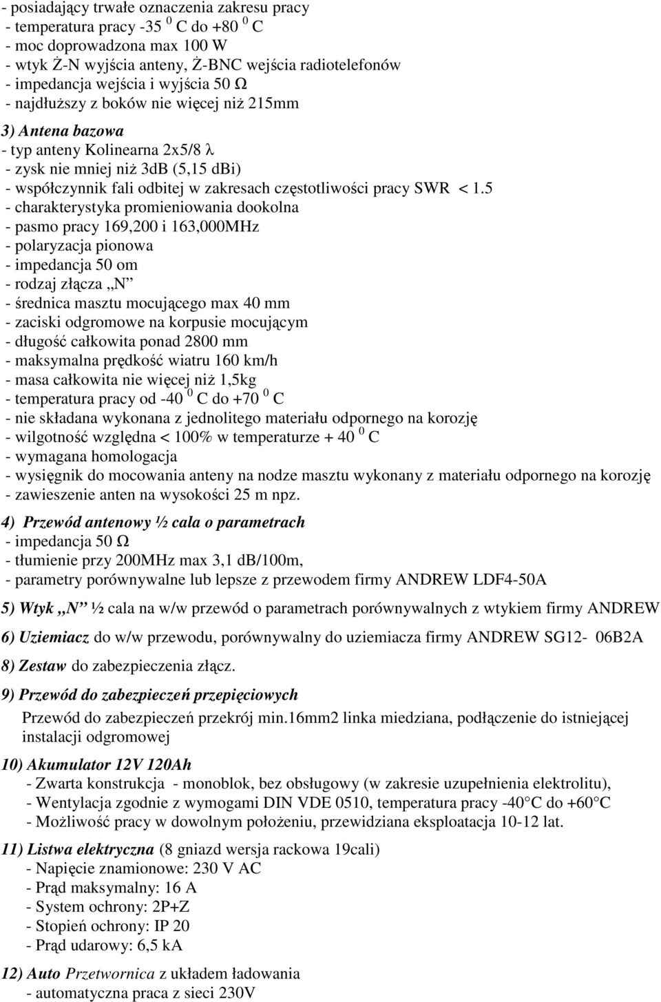 pracy SWR < 1.