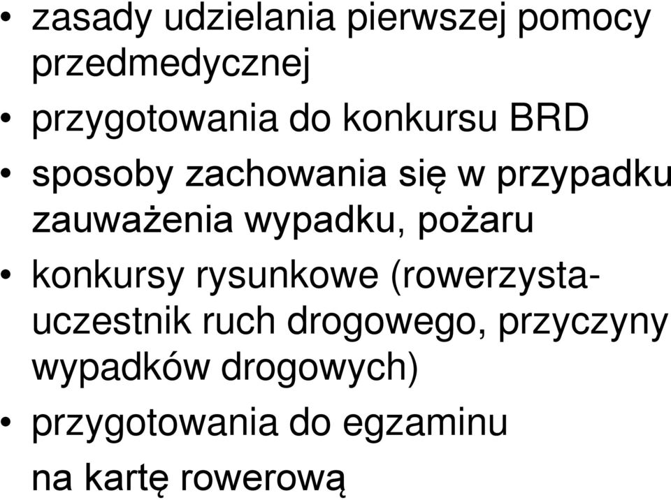 pożaru konkursy rysunkowe (rowerzystauczestnik ruch drogowego,