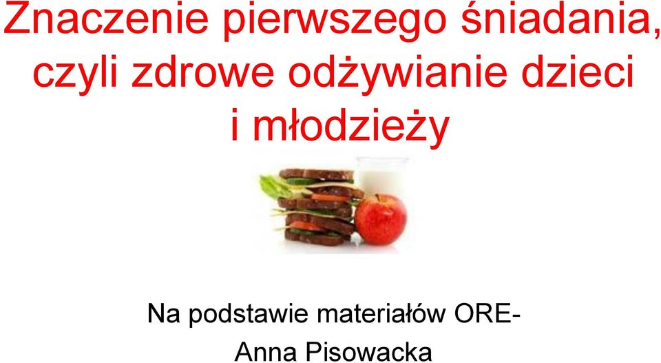 odżywianie dzieci i młodzieży