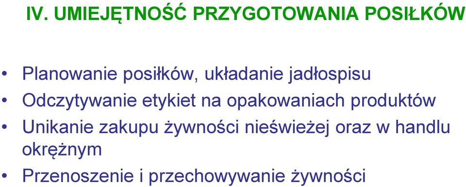 opakowaniach produktów Unikanie zakupu żywności