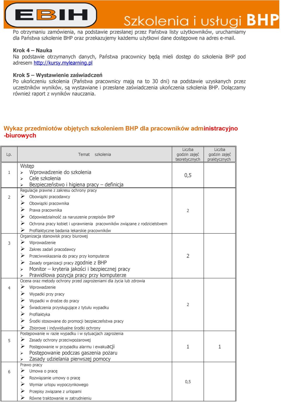 pl Krok 5 Wystawienie zaświadczeń Po ukończeniu szkolenia (Państwa pracownicy mają na to 30 dni) na podstawie uzyskanych przez uczestników wyników, są wystawiane i przesłane zaświadczenia ukończenia