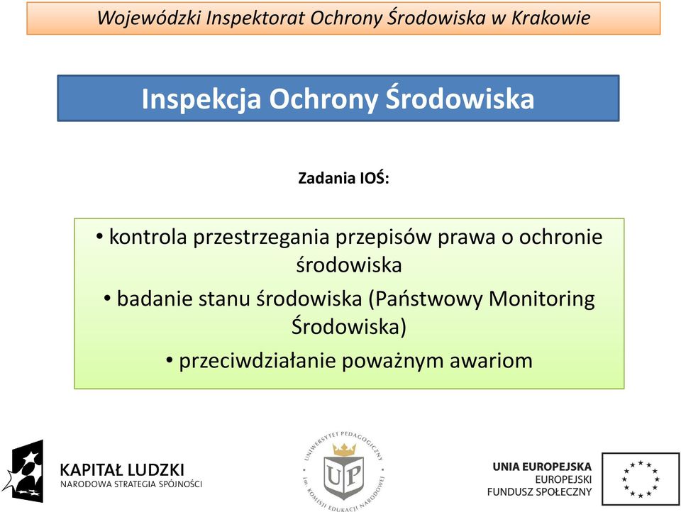 ochronie środowiska badanie stanu środowiska