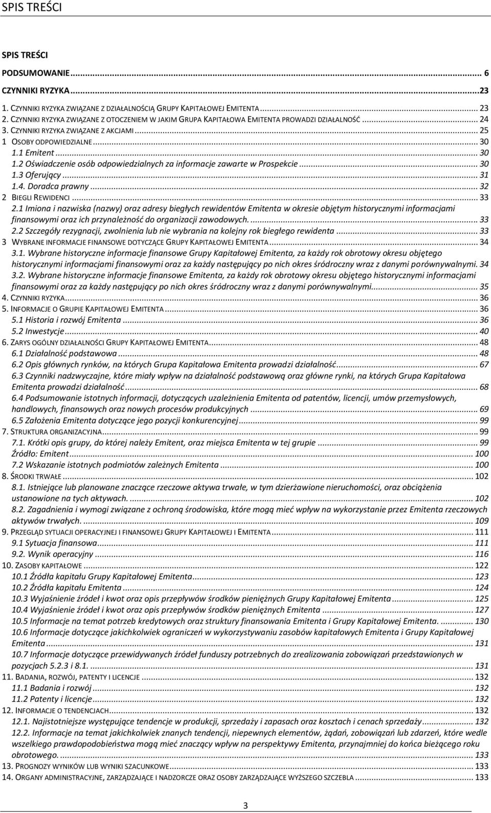 1 Emitent... 30 1.2 Oświadczenie osób odpowiedzialnych za informacje zawarte w Prospekcie... 30 1.3 Oferujący... 31 1.4. Doradca prawny... 32 2 BIEGLI REWIDENCI... 33 2.