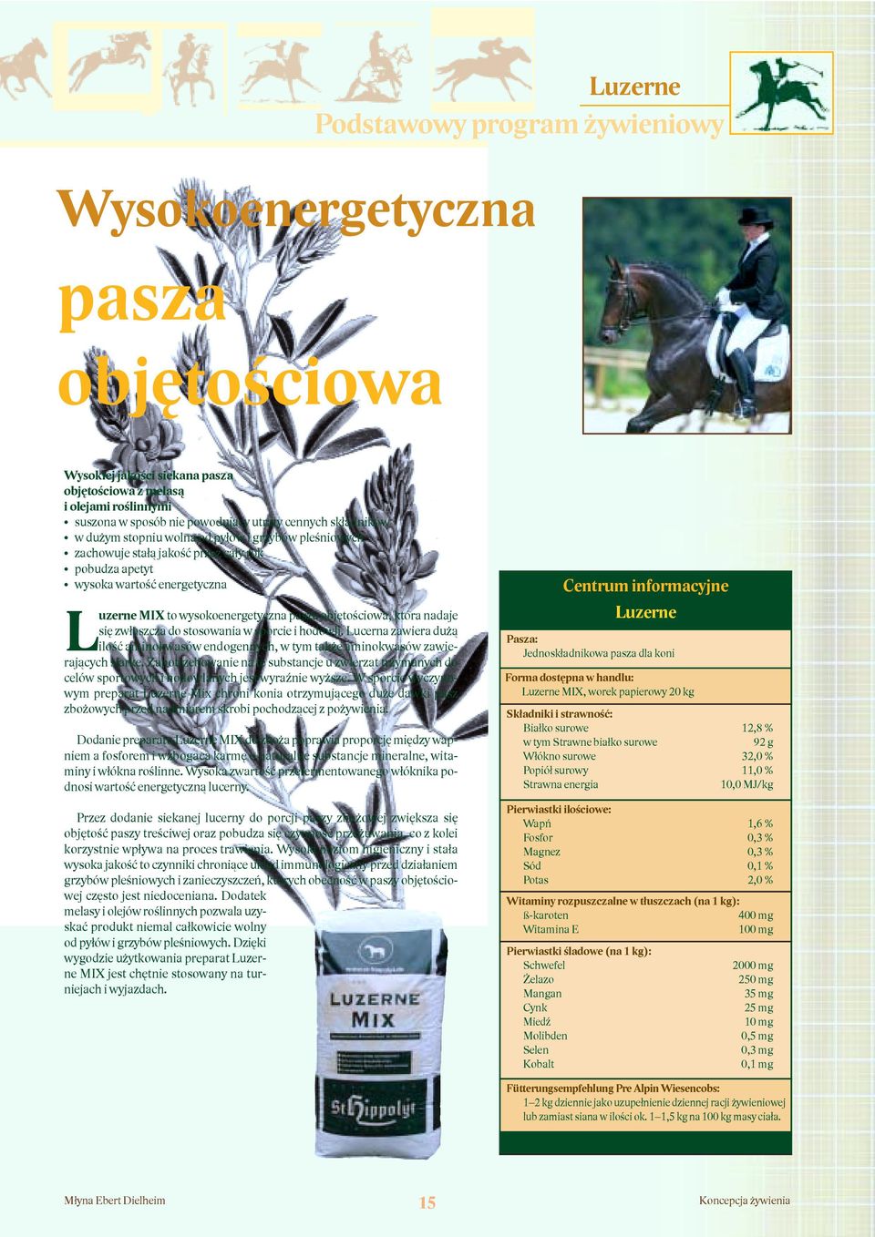 która nadaje się zwłaszcza do stosowania w sporcie i hodowli. Lucerna zawiera dużą ilość aminokwasów endogennych, w tym także aminokwasów zawierających siarkę.