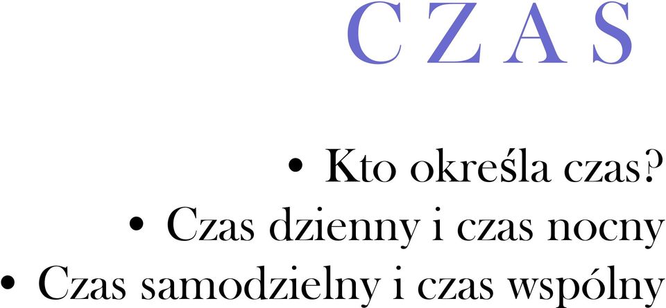czas nocny Czas
