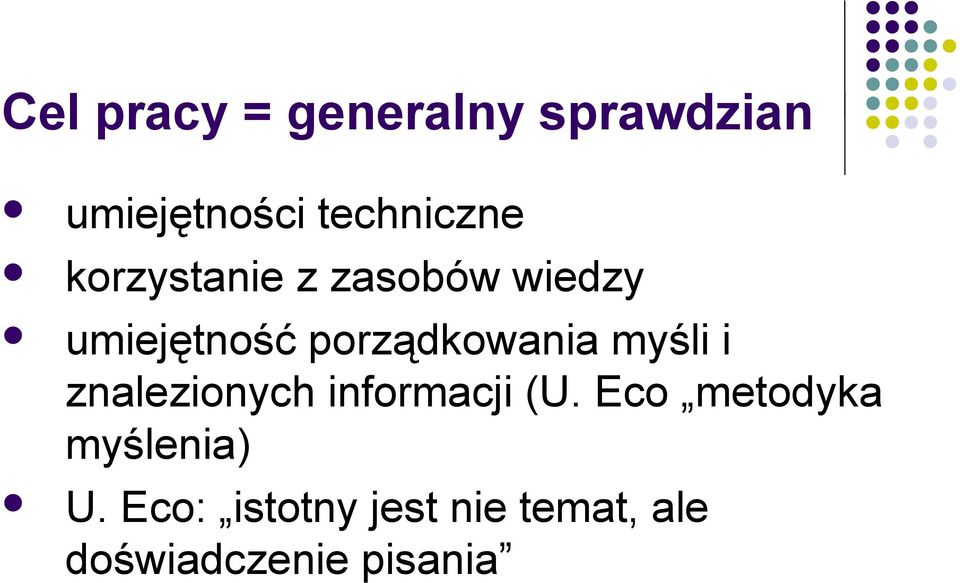 myśli i znalezionych informacji (U.