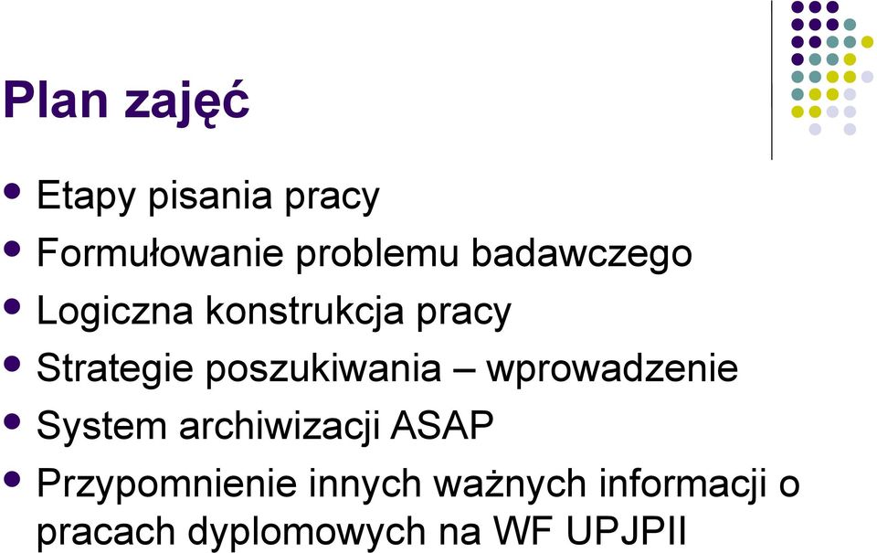 poszukiwania wprowadzenie System archiwizacji ASAP