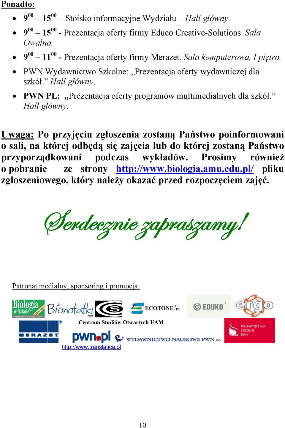 PWN PL: Prezentacja oferty programów multimedialnych dla szkół. Hall główny.