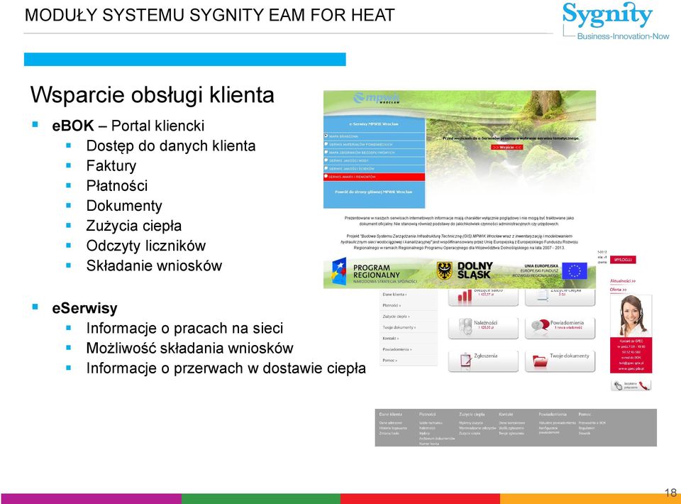 ciepła Odczyty liczników Składanie wniosków eserwisy Informacje o pracach