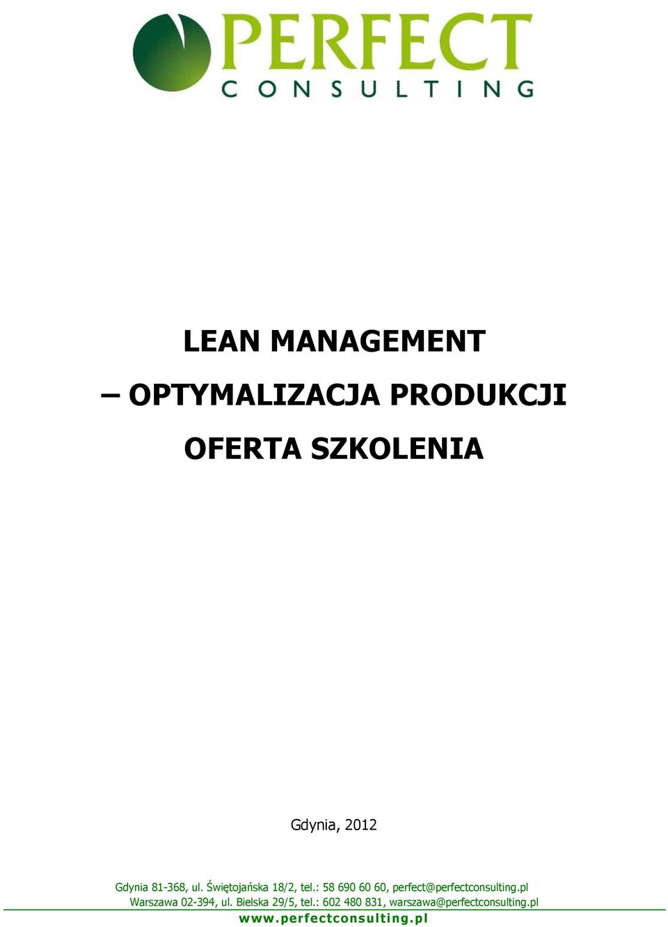 PRODUKCJI OFERTA