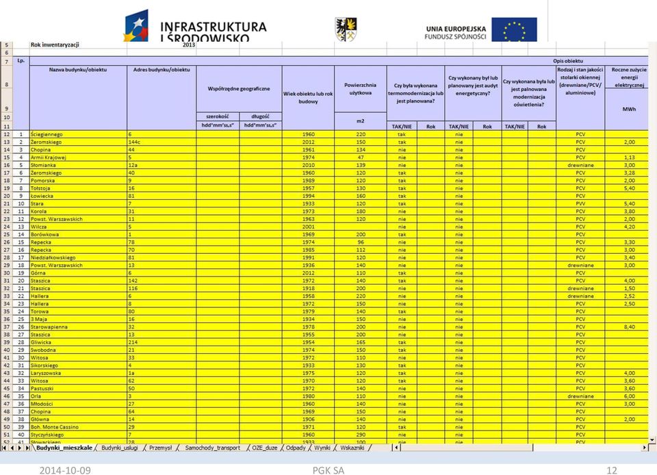 infrastruktury służącej do produkcji i dystrybucji energii pochodzącej ze źródeł odnawialnych, których celem jest poprawa efektywności wytwarzania w gospodarce, Główni